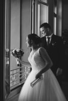 photo mariage noir blanc lyon miribel les echets mariage bouquet marié mariée